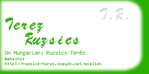 terez ruzsics business card