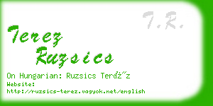 terez ruzsics business card